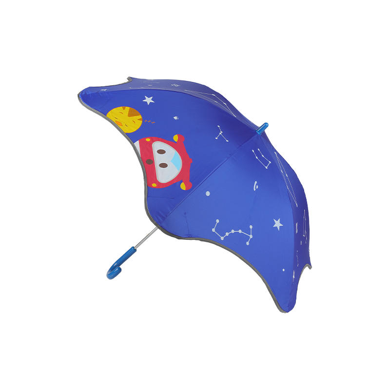 Uv Protection Children's cartoon round corner straight rod sunscreen umbrella