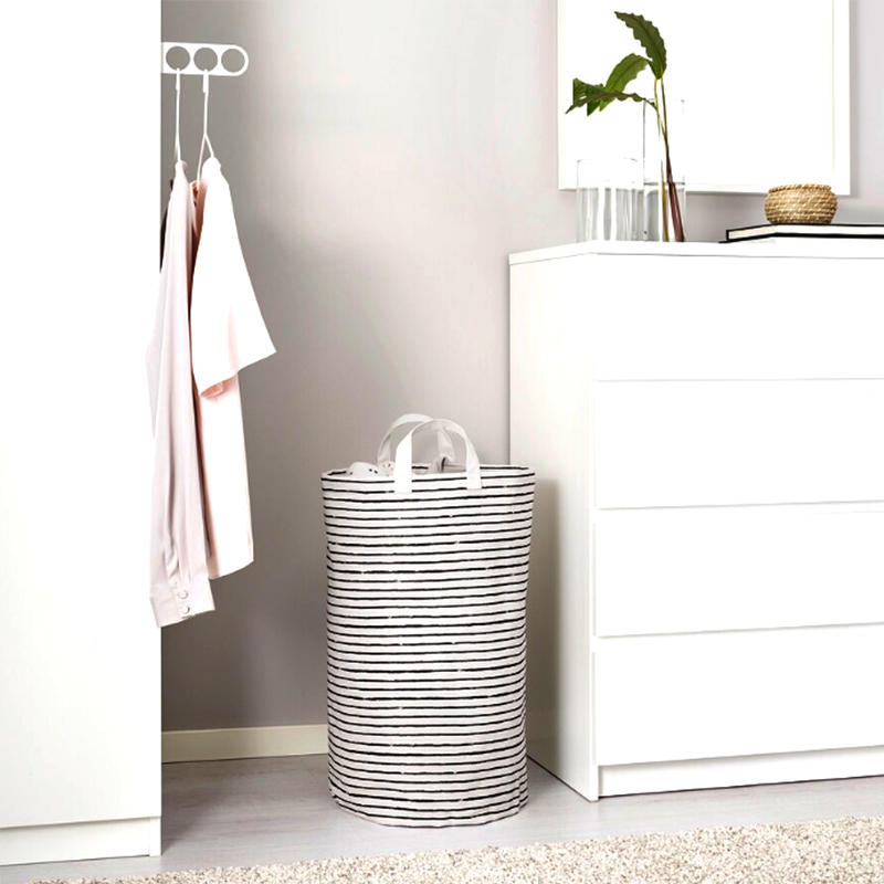 Striped section adult clothing storage bucket