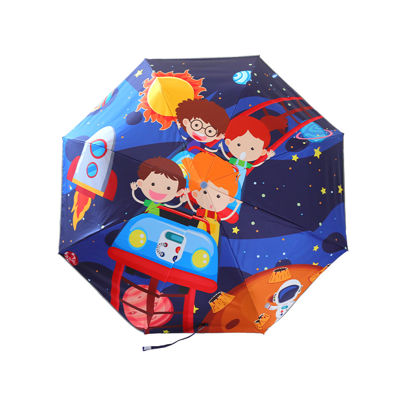 Children's cartoon self-opening self-closing Uv Protection sunscreen umbrella