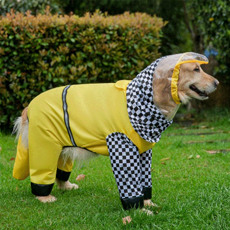 Lotus leaf water repellent cartoon pet raincoat