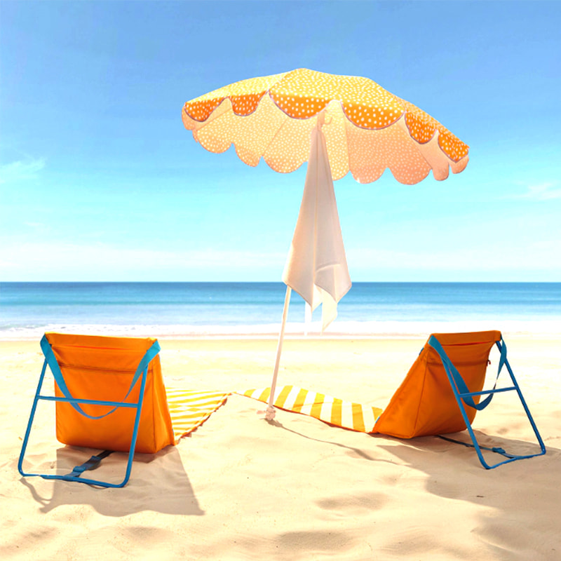 Large size detachable wind-resistant beach umbrella